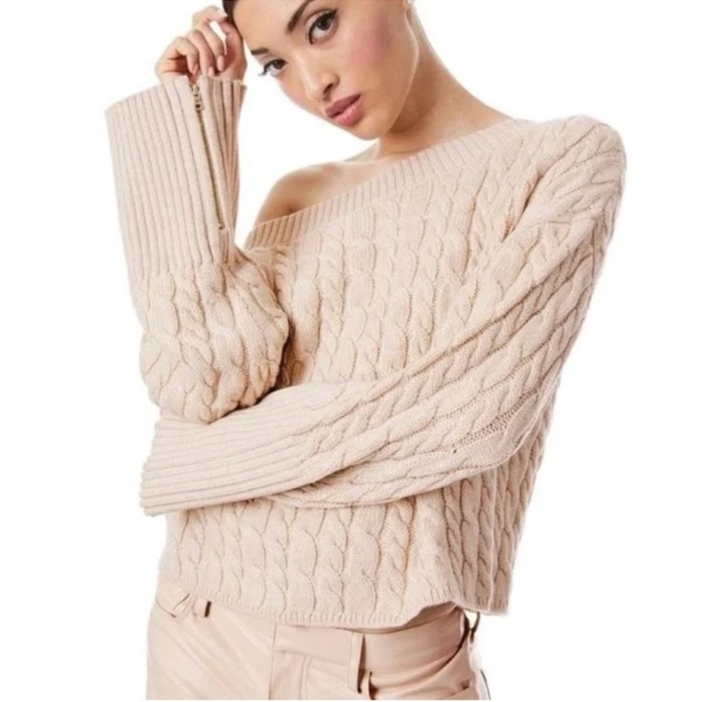 Alice and Olivia Ina cableknit sweater